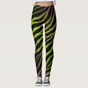 Leggings Bandas de tiempo espacial arrancadas - Púrpura/Lim