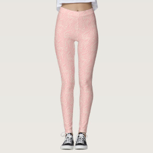Leggings Bandas de tigre para impresión de animales rosados