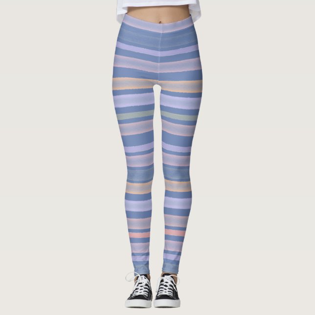 Leggings Bandas de tonos azules (Anverso)