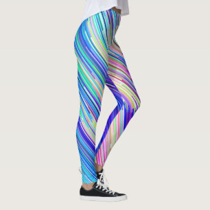 Leggings Bandas diagonales multicolores