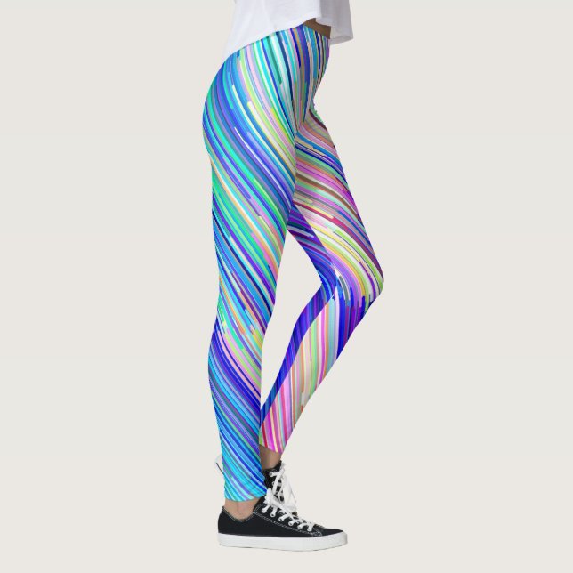 Leggings Bandas diagonales multicolores (Derecha)