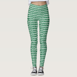 Leggings Bandas horizontales orgánicas - Verde forestal