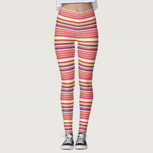 Leggings Bandas marrones rosadas