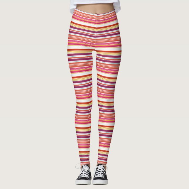 Leggings Bandas marrones rosadas (Anverso)