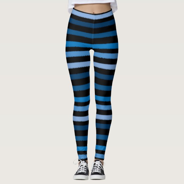 Leggings Bandas negras azules (Anverso)