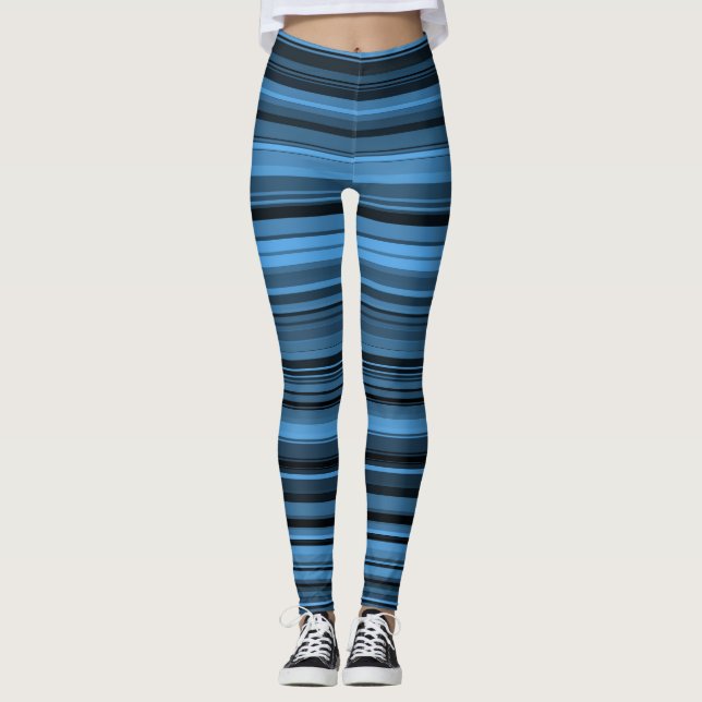 Leggings Bandas negras azules (Anverso)