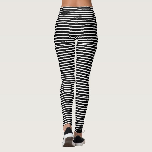 Leggings Bandas negras y blancas (Reverso)