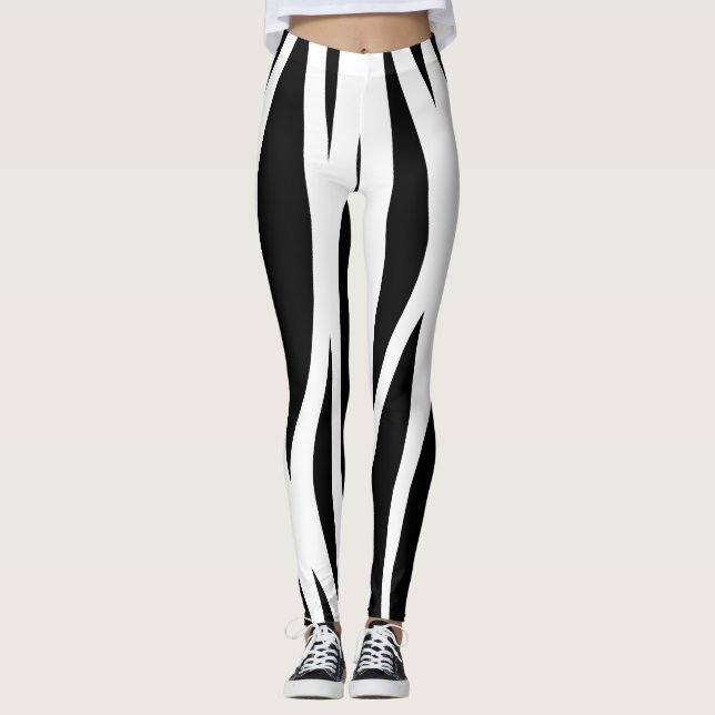 Leggings Bandas negras y blancas (Anverso)