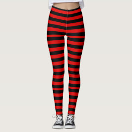 Leggings Bandas negras y rojas