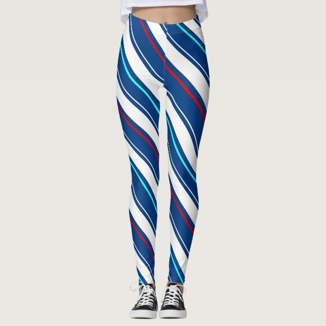 Leggings Bandas Regionales Azules Y Blancas (Anverso)