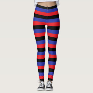 Leggings Bandas roja, negra y azul