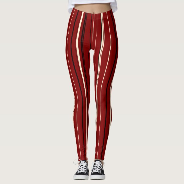 Leggings Bandas rojas y negras (Anverso)