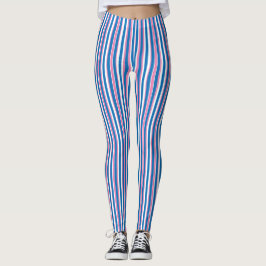 Leggings Bandas rosas azules para adelgazar