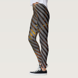 Leggings Bandas transversales grises, cintas de carbono, ro