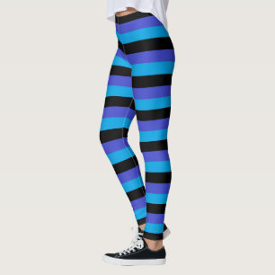 Leggings Bandas turquesa, negra y azul