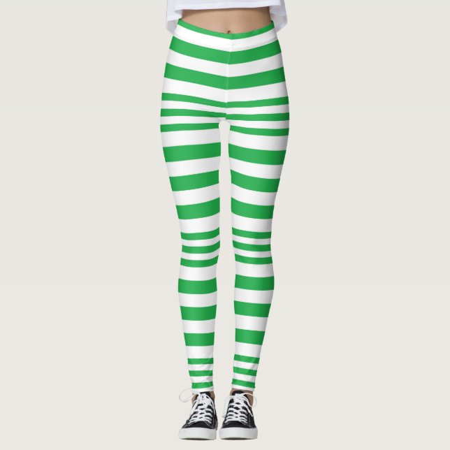 Leggings Bandas verdes y blancas X 3 (Anverso)