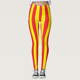 Leggings Bandas verticales amarillas y rojas
