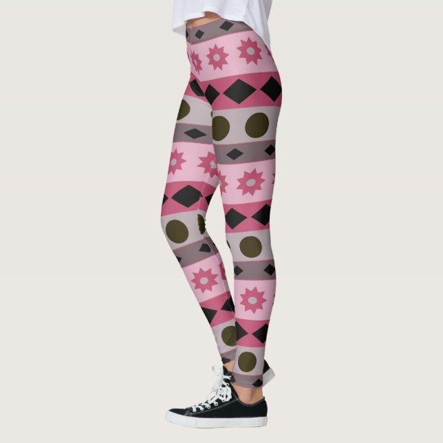 Leggings Bandas y símbolos geométricos horizontales (Izquierda)