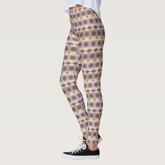Leggings Bandas y símbolos geométricos horizontales (Izquierda)