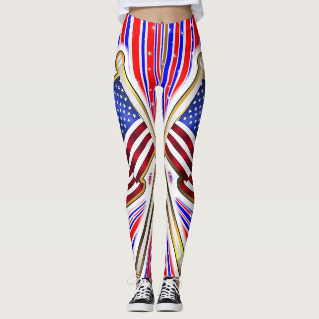 Leggings Bandera Americana Roja Azul (Anverso)