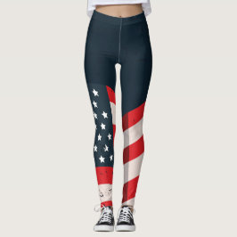 Leggings Bandera apenada de los E.E.U.U. del vintage