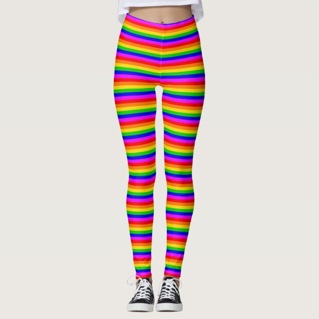 Leggings Bandera arco iris transgénero gay en arco iris (Anverso)