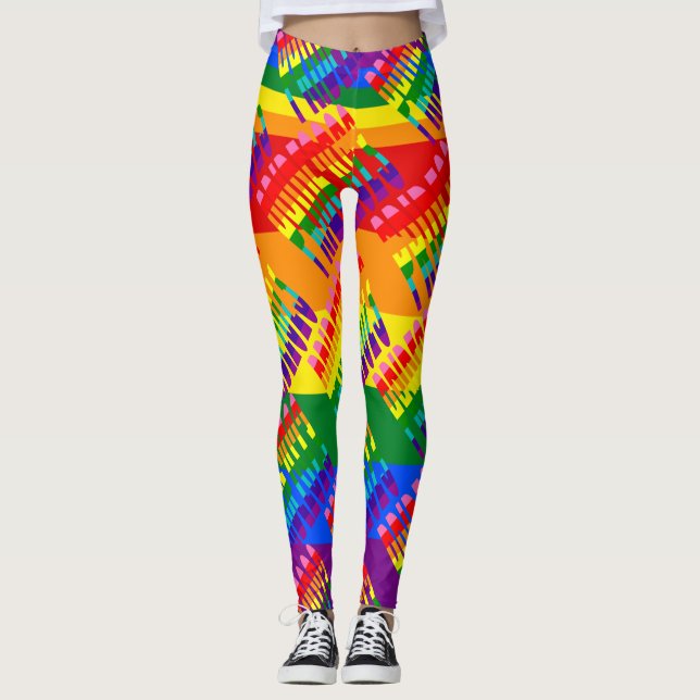 Leggings Bandera arcoiris de la igualdad de amor Orgullo LG (Anverso)