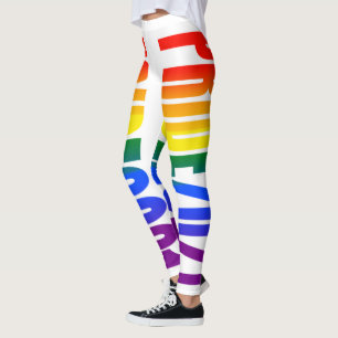Leggings Bandera arcoiris LGBT Mensajes de texto Orgullo ga