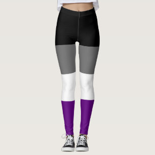 Leggings Bandera asexual sólida del orgullo