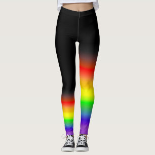 Leggings Bandera asimétrica del orgullo gay del negro del