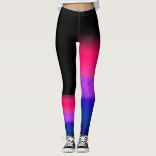 Leggings Bandera bisexual del orgullo del BI asimétrico