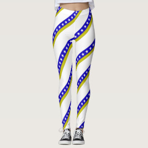 Leggings Bandera bosnio de las rayas