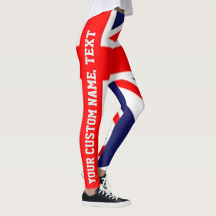 Leggings Bandera británica personalizada de personalizable