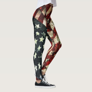 Leggings Bandera-Camuflaje americano de Shirley Taylor