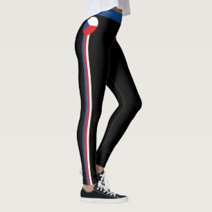 Leggings Bandera checa, moda, fitness, piernas deportivas