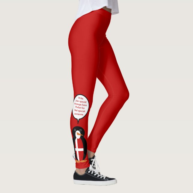 Leggings Bandera danesa hablando a la Sra. Penguin personal (Derecha)
