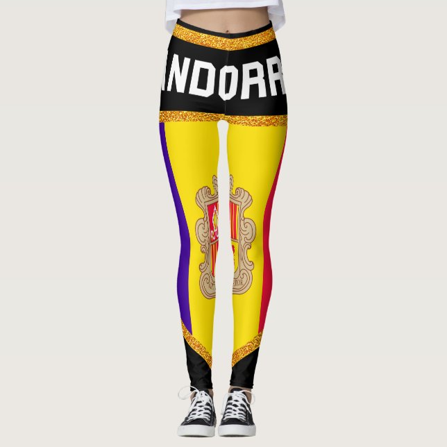 Leggings Bandera de Andorra (Anverso)