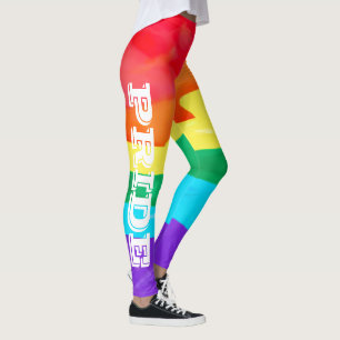 Leggings Bandera de arcoíris de acuarela del orgullo LGBT