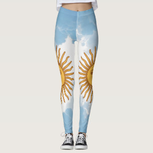 Leggings Bandera de Argentina voltea las piernas