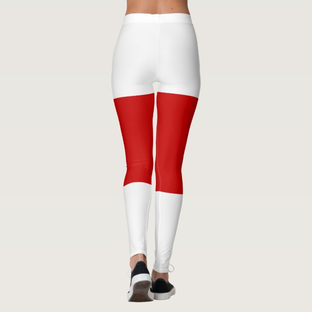Leggings Bandera de Bielorrusia (rojo y blanco) (Reverso)