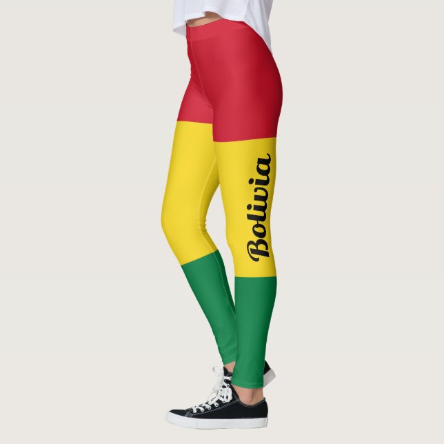 Leggings Bandera de Bolivia personalizar (Izquierda)