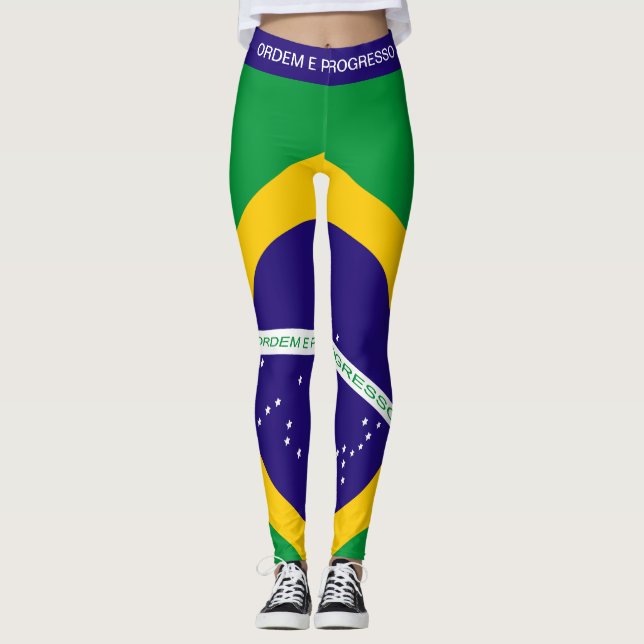 Leggings Bandera de Brasil (Anverso)