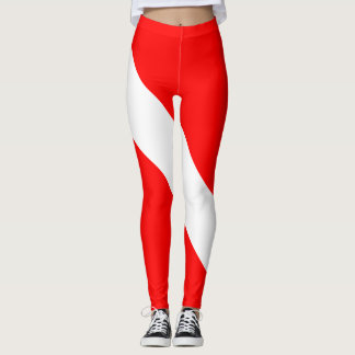 Leggings Bandera de buceo Buceador Scuba Buceando hacia aba
