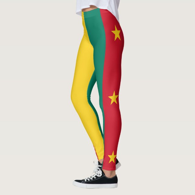 Leggings Bandera de Camerún Patriótico (Izquierda)