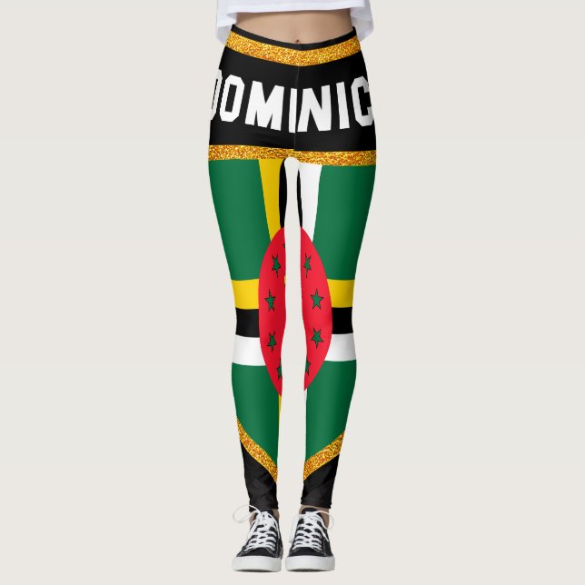 Leggings Bandera de Dominica (Anverso)