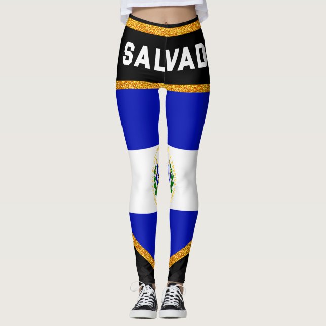 Leggings Bandera de El Salvador (Anverso)