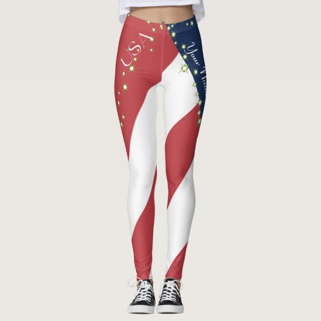 Leggings Bandera De Estados Unidos (Anverso)