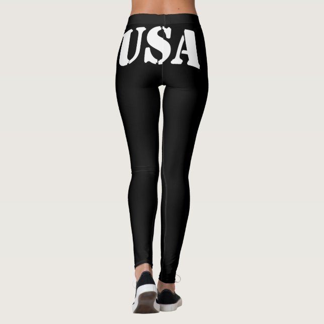 Leggings Bandera de Estados Unidos Bandera de gloria desvan (Reverso)