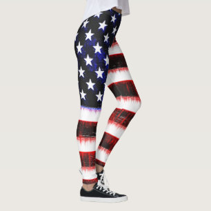 Leggings Bandera de Estados Unidos - Estados Unidos, lloviz