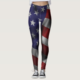 Leggings Bandera de Estados Unidos ondulante